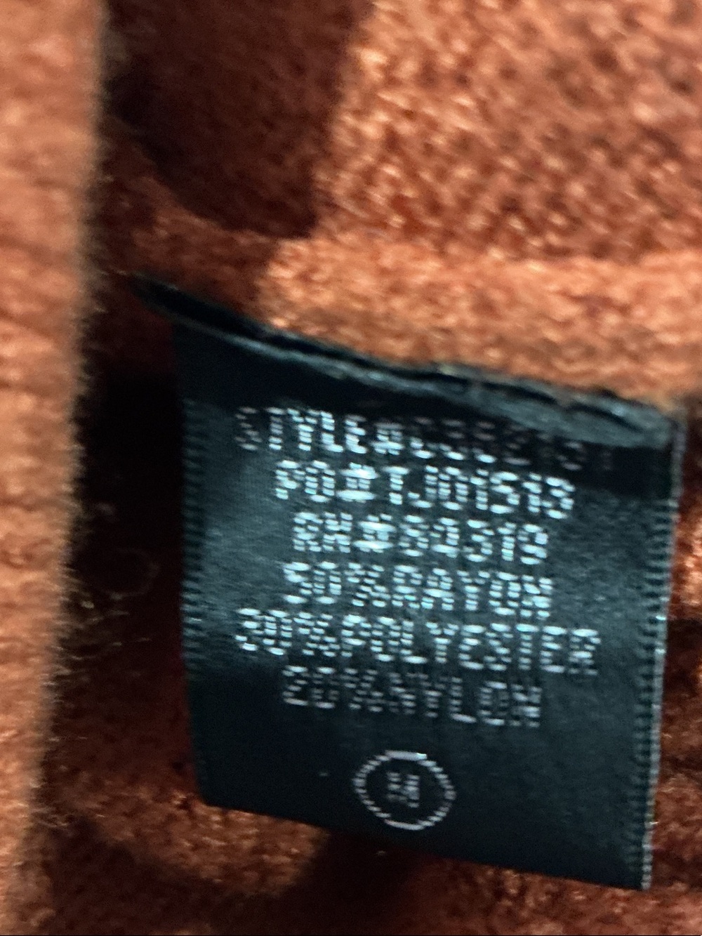 Cyrus Rust-Orange Button Cardigan - Picture 6 of 7